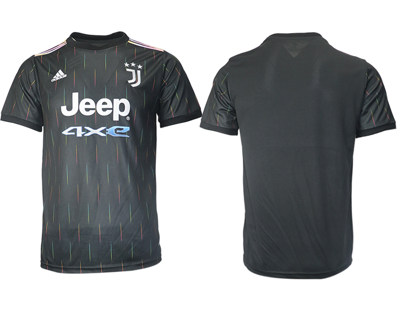 Men 2021-2022 Club Juventus away aaa version black blank Soccer Jersey->juventus jersey->Soccer Club Jersey